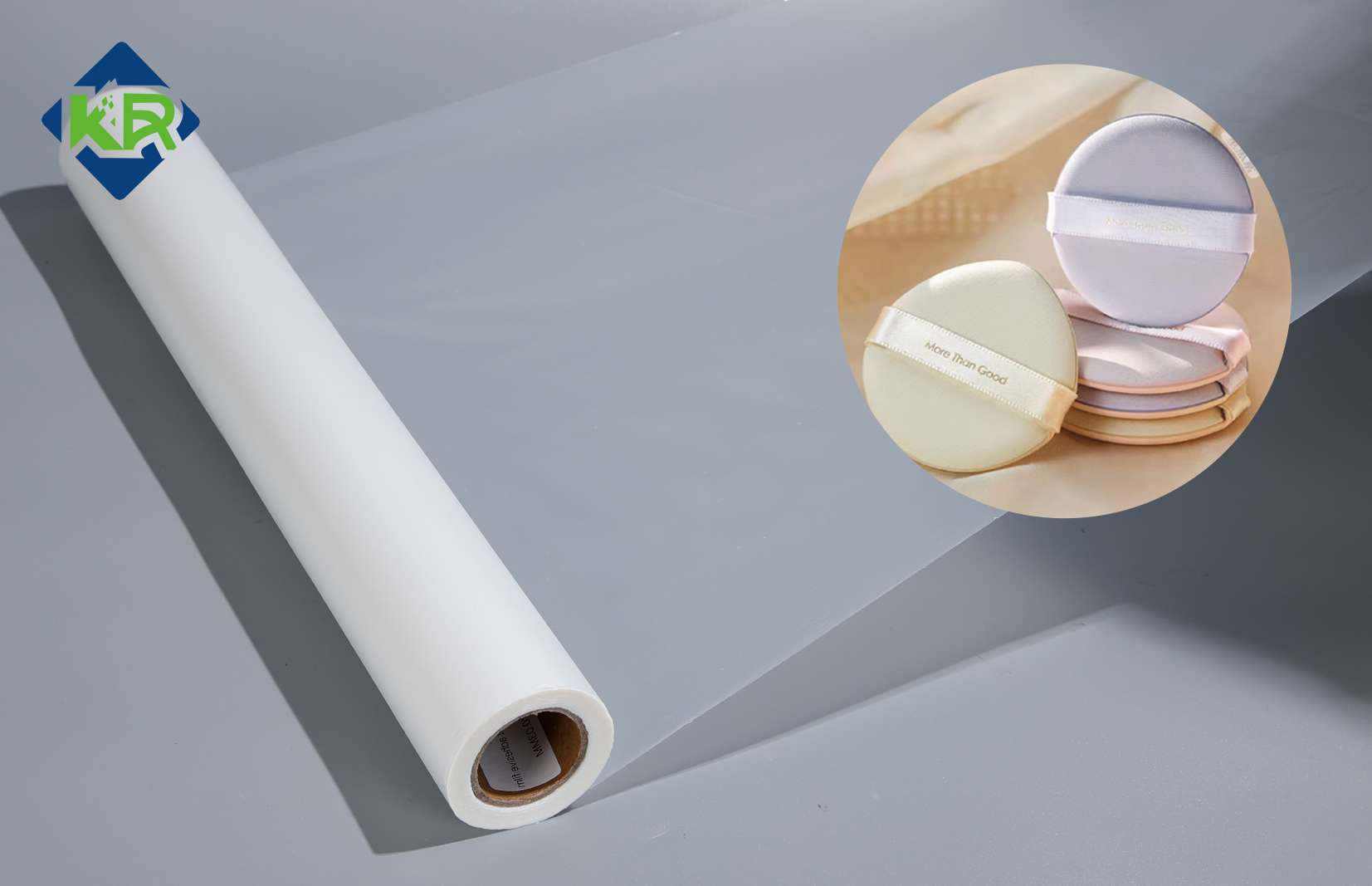 Powder puff hot melt adhesive film